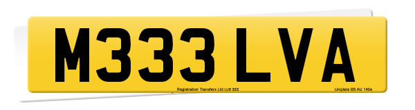 Registration number M333 LVA